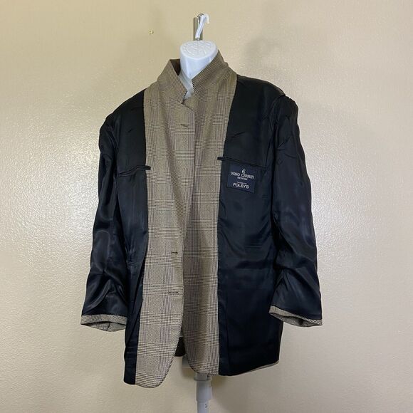 Nino Cerruti Plaid Button Suit Blazer Size 50 - Picture 3 of 14